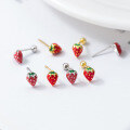 wholesale S925 Sterling Silver Fresh Sweet Ins Style Niche Design Minimalist Strawberry Stud Earrings M05972-0-0
