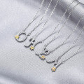 wholesale S925 Sterling Silver Little Star Diamond-Encrusted 26 Letters Alphabet Pendant Necklace,Ins-0-3