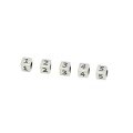 wholesale Sterling silver retro number cube beads Thai silver bracelet spacer beads DIY hand-strung bead braided rope accessories-0-4