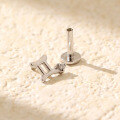 wholesale 925 Sterling Silver Piercing Studs Earrings Twelve Zodiac With Flat Back  For Women-0-8