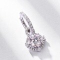 wholesale S925 Sterling Silver New Minimalist Moissanite Earrings for Women, Fully Set with Colored Gemstones, High-End Earrings, European and American Luxury Fashion-0-2