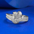 wholesale S925 silver new fashion knot row ring with zirconia cross-border jewelry-0-0