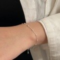 wholesale S925 Sterling Silver Geometric Line Bracelet for Women, Korean Version Minimalist and Delicate Luxury Style Bangle Hand Jewelry-0-3