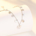 wholesale S925 Sterling Silver Minimalist Sweet Style Heart Pendant Collarbone Necklace, Ins Niche Design, Light Luxury, Advanced Sense for Women-0-1