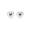 wholesale S925 Sterling Silver Glossy Heart Stud Earrings, Korean Version Small and Unique Ins Minimalist Style with a Sense of Advanced Coolness-0-7