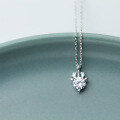 wholesale S925 Sterling Silver Women's Single Diamond Antler Necklace Simple Christmas Reindeer Collarbone Chain D3694-0-0