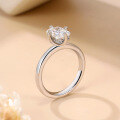 wholesale 18K Gold Plated S925 Sterling Silver Cross-Border New 2 Carat 6*8 Radiant Cut Moissanite Ring for Women Wholesale-0-2