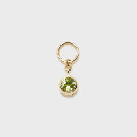 wholesale S925 Silver French Retro Geometric Minimalist Style Water Drop Peridot Pendant-Teardrop Peridot Pendant 925 Silver
