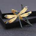 wholesale S925 Sterling Silver Designer Brooch Pendant Two-Way Dragonfly Design High-End Natural Topaz Necklace Pendant-0-1