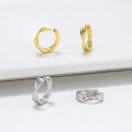 wholesale S925 Sterling Silver 14K Gold Round Creative Small Earrings, Factory Direct-0-1