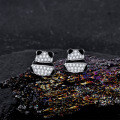 S925 Silver Hip-Hop Style Stud Earrings, Luxury Cross-Border New Arrival-0-1