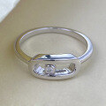 wholesale S925 Silver Fashion Geometric Ring, Trendy Sliding Stress-Relief Single Diamond Ring for Women Wholesale-0-1
