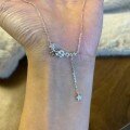 wholesale S925 Sterling Silver Sweet Star Shimmering Crystal Fringe Necklace, Small Batch Design, Light Luxury, Starry Sky, Diamond-Encrusted Collarbone Chain for Women-0-4
