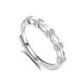 wholesale S925 Sterling Silver Original Design High-end Couple Rings Adjustable Plain Band Rings Valentine's Day Gift-0-12