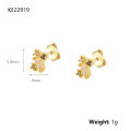 wholesale S925 Sterling Silver Earrings Set with Colored Zircon, 3 Pairs in 1, Cross-Border Hot Pick Fashion Accessory-0-5