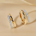 S925 Sterling Silver Moissanite Earrings with Natural Two-Tone Layered Sparkle, Classic and Light Luxury-0-1