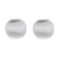 wholesale S925 silver fashion minimalist brushed hemispherical luxury-style artistic temperament niche design ear cuff earrings-0-1
