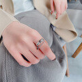 wholesale S925 Sterling Silver English Letter Tassel Star Ring, Ins Korean Japanese Style Minimalist Delicate Versatile-0-3