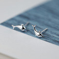 wholesale S925 Sterling Silver Nalan Earrings Women Korean Style Small Fresh Minimalist Marine Life Dolphin Girly Heart Ear Accessories G8498-0-2