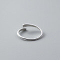 wholesale S925 Sterling Silver Waterdrop Open Ring Ins Style Design Minimalist Elegant Women's Jewelry R01473-0-3