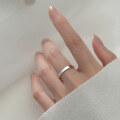 wholesale S925 silver Korean-style minimalist elegant smooth single-loop ring, fresh summer line jewelry J9025-0-0