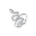 wholesale 925 Sterling Silver Snake Earrings with Zircon Inlaid, Minimalist Ins Style Luxury High-End European and American Pure Silver Earrings-0-7
