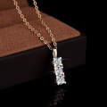 Sterling Silver Moissanite Pendant Necklace for Women-0-0