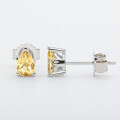 S925 Sterling Silver Oval Emerald-Cut Stud Earrings for Fashionable Commuting-0-16