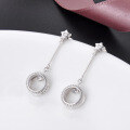 wholesale S925 Sterling Silver Star Earrings for Women, Ins Style Geometric Hoop Fashion Minimalist Wholesale Jewelry-0-2