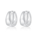 wholesale 925 Sterling Silver Plain Hoop Earrings, Circle Earrings, Light Luxury High-End Ins Style Korean Earrings Wholesale-0-6