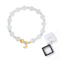 wholesale Metal material first, summer new Chinese style natural moonstone bracelet for girlfriend best friend jewelry wholesale aquamarine bracelet-0-6