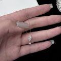 wholesale 925 Sterling Silver Minimalist Waterdrop Zircon Necklace Sweet and Luxe Ins Style Marquise Zircon Versatile Collarbone Chain-0-3