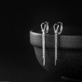 wholesale S925 Sterling Silver Knot Openwork Long Tassel Ear Clasp Minimalist Style Light Luxury Earrings M00161-0-0