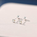wholesale 925 Sterling Silver Colored Zirconia Stud Earrings For Women-0-5