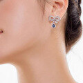wholesale S925 Silver New 5*7 Drop Bow Knot Dangling Earrings European and American Fashion Versatile Style-0-2