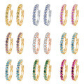 wholesale 925 Silver Light Luxury Fashionable Zircon Earrings with Exquisite Colored Gemstones-0-2
