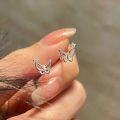 wholesale S925 Sterling Silver Hollow Butterfly Earrings For Women, Small Batch Design, Luxury Fashion, Wholesale-0-3