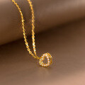 wholesale S925 silver diamond-encrusted hollow heart pendant necklace, Korean-style minimalist heart-shaped versatile collarbone chain D8373-0-3