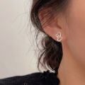 wholesale S925 Sterling Silver Minimalist Small Love Earrings Women Korean New Ins Style Heart-shaped Versatile Ear Studs-0-4
