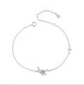 wholesale 925 Sterling Silver Wisteria Flower Bracelet for Women, Summer Luxury Diamond-Accented Small High-End Hand Jewelry, Couple's Gift for Girlfriend-0-18