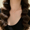 Sterling Silver Moissanite Necklace, Heart Shape, Minimalist Style-0-0