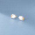 wholesale 925 Silver Nalan Starry White Cloud Ear Studs, Japanese and Korean Style Cute Sweet Gift for Women's Ear Jewelry M01854-0-0