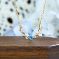 wholesale S925 Gold Plated 14k Japanese Small Fresh Sweet Style Jewelry Wholesale Daily Wear Collarbone Chain-0-3