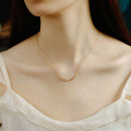 wholesale S925 Silver Plated 14K Gold Japanese Retro Light Luxury Hollow-Out Wing Necklace-0-1
