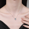 S925 Silver Cherry Moissanite Pendant Necklace-0-2