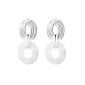 wholesale S925 silver spiral double-loop matte French exaggerated fashion hip-hop luxury style earrings for women-0-4