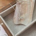 wholesale S925 Sterling Silver Bow Necklace for Women, Korean New Design, Small and Exquisite, Luxurious and Elegant Choker-0-1
