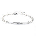 wholesale S925 Sterling Silver Tidal Sheng Couple's 8023 You 1314 Bracelet with Chain Link Korean Version Valentine's Day Gift Jewelry-0-6