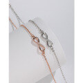 wholesale 925 Sterling Silver Infinite Loop Figure 8 Anklet for Women, Minimalist Korean Style, Niche High-End Ankle Chain for Summer-0-3