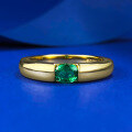wholesale 925 Sterling Silver New European and American Style Gold-Plated 4*5mm Green Diamond Ring for Women-0-5